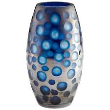 Cyan Design Blue Glass Table Vase Wayfair Blue Art Glass Vase Cyan Design Large Glass Vase