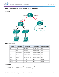 Since a host doesn't have an ip address to start with. Doc 1 2 4 Lab Configuring Basic Dhcpv4 On A Router Deni Aputra Academia Edu