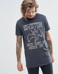 asos t shirt with led zeppelin print with distressing in relaxed skater fit at asos com asos t shirts led zeppelin t shirt skater fit
