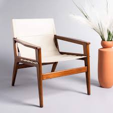 China modern sling mesh outdoor club chair sofa armless. Safavieh Couture Home Mid Century Modern Culkin White Leather Sling Chair Buy Online In Nicaragua At Desertcart Ni Productid 186765378