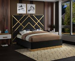 Queen modern black bedroom sets. Vector Black Queen Size Bed Vector Meridian Furniture Modern Beds Modern Style Bedroom Bed Furniture Design Modern Luxury Bedroom