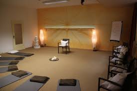 General Appealing Meditation Room Design Idea With Nice Grey Cotton Meditation Mat And Black Chairs Als Meditation Rooms Meditation Room Design Meditation Room