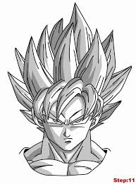 Drawing Goku Super Saiyan From Dragonball Z Tutorial Step 11 Visit Now For 3d Dragon Ball Z Compression Shir Goku Drawing Dragon Ball Artwork Dragon Ball Art