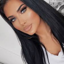 #blackout #brooklyn #black women #black beauty #black makeup #black couples #black girls #blackgirlmagic #black twitter #blackexcellence #darkskin makeup. The Combination Of Blue Eyes And Black Hair Is Striking This Look Highlights Her Mesmerising In 2020 Black Hair Makeup Black Hair Blue Eyes Girl Black Hair Blue Eyes