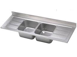 Double Kitchen Sink Stainless Steel With Drainboard Industrial Bravo I Double Stainless Steel Kitchen Sink Double Kitchen Sink Stainless Steel Kitchen Sink