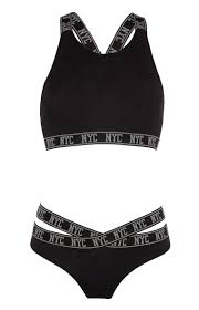 Black And White Crop Top Clipart Primark Black Crop Top And Brief Set Black Crop Tops Primark Outfit Swag Outfits