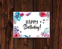 Geburtstag Geburtstagskarte Blumen Aquarell Blumen Karte Ein Designerstuck Von Nastami Bei Dawanda Geburtstagskarte Karten Geburtstagskarte Diy