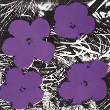Total color, new flowers, c.1964 (1 purple, 1 blue, 1 pink, 1 red) by andy warhol. Andy Warhol Flowers C 1965 4 Purple Art Print Canvas On Stretcher