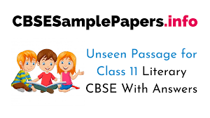 What is the author telling the reader? Unseen Passage For Class 11 Literary Cbse With Answers