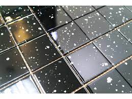 Weitere ideen zu glitzer fliesen, fliesen, granit arbeitsplatte. Glasmosaik Fliesen Black Pearl Schwarz Glitzer Mosaic Outlet