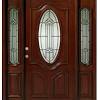 400 series frenchwood hinged patio door with short fractional grille pattern and white interiors. 1