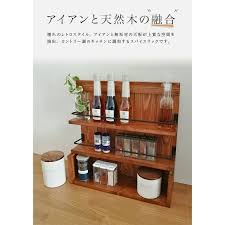 スパイスラック 木製 幅45 おしゃれ アイアン 調味料 収納 調味料ラック sn spr3 45 本棚 食器棚 収納家具の家具衛門 通販 yahoo ショッピング 食器棚 収納 ラック おしゃれ 棚