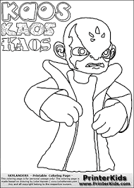 You can just take a print out of the template and pass it on. Skylanders Swap Force Kaos Coloring Page 9 Thick Line Preview Coloring Pages Skylanders Swap Force Skylanders