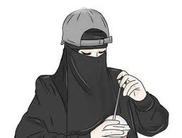 Lengkap cocok anda gunakan untuk wallpaper gambar kartun muslimah cantik. Animasi Muslimah Pakai Masker