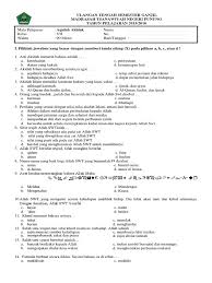 Soal aqidah akhlak kelas 8 semester 2 dan kunci jawaban. Soal Uts Aqidah Akhlak Kelas 8 Semester 1 2018