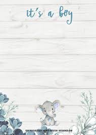 Baby shower favor tags elephant baby shower invitation template digitalhustle co. 6 Free Blue Elephant Themed Birthday And Baby Shower Invitation Templates Download Hundreds Free Printable Birthday Invitation Templates