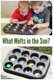 Simple Science Experiment For Kids What Melts In The Sun Frugal Fun For Boys And Girls Science Experiments Kids Science Activities Easy Science Experiments
