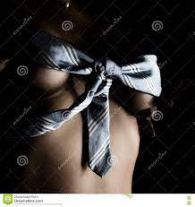 Woman Wearing a Tie. Boobs Closed Male Tie Stock Image - Image of female,  elegant: 76589701