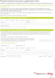 How to enroll and get answers to your questions. Private Medical Insurance Application Form Addition Of Dependants To Employees Who Have A Small And Medium Sized Business Policy Pdf Free Download