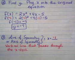 If a is positive then the parabola opens upwards like a regular u. Sept 7 8 A B How To Graph In Vertex Quadratic Form Chandra Harris S Blog