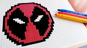 Handmade Pixel Art How To Draw Deadpool Logo Pixelart Dibujos En Cuadricula Cuadricula Para Dibujar Dibujos Pixelados