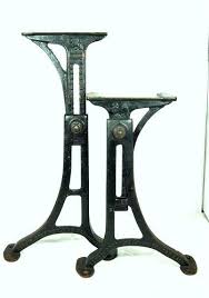 Machine Age Industrial Adjustable Cast Iron Table Base Legs Kenney Bros Wolkins Tafels
