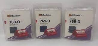 Office Max Pitney Bowes 769-O Ink Refill for Mail Station E700, K707 (Red)-  3 Pk