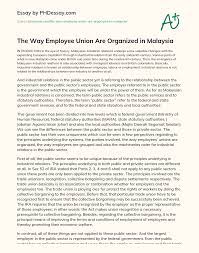 Trade with asean countries grew to $182 billion in 2008. The Way Employee Union Are Organized In Malaysia Phdessay Com
