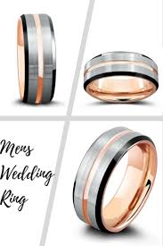 Mens Rose Gold Wedding Ring Crafted Out Of Tungsten Carbide I Love The Classy And Modern L Mens Wedding Rings Unique Unique Mens Rings Wedding Rings Rose Gold