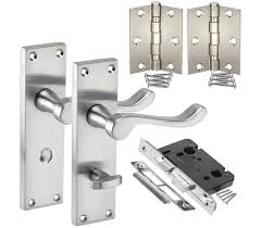 Shop with afterpay on eligible items. Bathroom Door Handle Packs With Handles On Backplate And Lock Handle King Uk