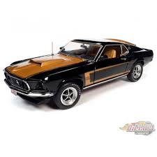 Check spelling or type a new query. 1969 Ford Mustang Fastback Black Gold Knudsen Car Auto World American Muscle 1 18 Amm1251 Passion Diecast