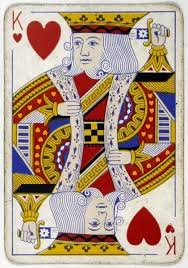 In the french version of playing cards and tarot decks, the king immediately outranks the queen. King Of Hearts Card Print 620228 Framed Photos Premium Framing