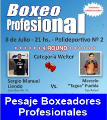 Boxeo: Marcelo Tagua Puebla se medirá ante Sergio Liendo
