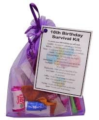 These budget friendly sweet sixteen gift ideas offer an affordable way to show you truly care: Smile Gifts Uk 16th Birthday Gift Novelty Survival Kit For A Sweet Sixteen Birthday Buy Online In Malta At Malta Desertcart Com Productid 57146388