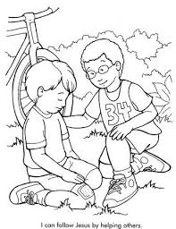 Helping Others Sunday Schoo Coloring Page Fromthru The Bible Coloring Pages For Ages Sunday School Coloring Pages Bible Coloring Pages Bible Coloring Sheets