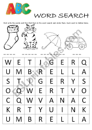 The printable page has a capital letter, a lower case letter, and four words that start with v, with pictures of the words to color. Alphabet Word Search S T U V Esl Worksheet By Mkosior