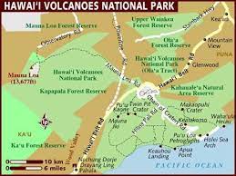 Volcano National Park Map Map Of Volcanoes National Park | Volcano National Park, Hawaii Volcanoes  National Park, National Parks