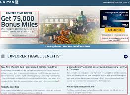 Delta skymiles® gold american express card: 75k Sign Up Bonus For Chase United Mileageplus Explorer Business Credit Card Targeted Offer