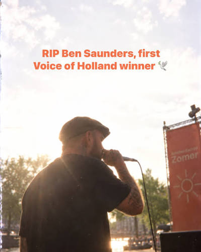 Ben Saunders first Voice of Holland winner dies in Arnhem