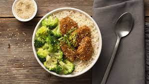 Rice Bowl With Quorn Vegan Buffalo Dippers Recipe Quorn Vegan Quorn Vegetarian Recipes