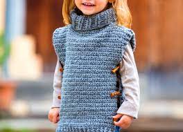 Sehr einfach ist auch das stricken eines ponchos aus zwei rechtecken. Warmer Tweed Poncho Fur Kinder Stricken Und Hakeln