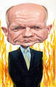 William Hague caricature- political cartoon for the Spectator by  caricaturist Jonathan Cusick