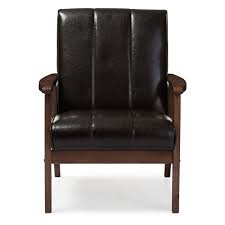 baxton studio nikko lounge chair wooden lounge chair upholstered accent chairs armchair