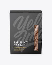 Download Paper Box With Buckwheat Mockup Front View In Box Mockups On Yellow Images Object Mockups Yellowimages Mockups