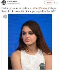 This gallery features 30 photos of a very young mila kunis, including pictures from her childhood, teenage years, as well photos of mila in her early 20's. Fans Think Actress Odeya Rush Looks Like A Baby Mila Kunis Daily Mail Online