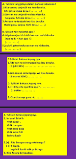 15 ungkapan pertanyaan dalam bahasa jepang yang sebaiknya anda ketahui. Bahasa Jepang Bantu Jawab Kak Brainly Co Id