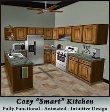 Smart appliances are an excellent way to take the stress out of everyday household chores and some even take a picture whenever you close your refrigerator door allowing the image of what's the oven has been modified to improve your kitchen experience as well. Second Life Marketplace Texture Change Cozy Smart Kitchen In Pine Steel Appliances Animated Intuitive Design