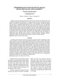 Menemukan kenyataan bahwa sederhana itu luas sayang… diartikan dengan tone nada tertentu bahkan, tergantung sudut pandang. Pdf Pengembangan Unit Usaha Industri Kecil Melalui Metode Pemetaan Dan Need Assessment