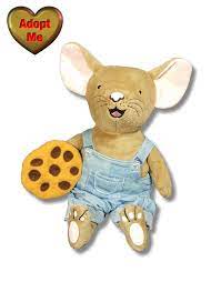 Kohl S Cares If You Give A Mouse A Cookie Stuffed Plush Animal Denim Overalls Kohlscares Plush Stuffed Animals Plush Animals Vintage Plush