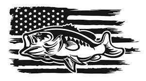 Download Distressed American Flag Bass Fishing Fish Largemouth Decal Sticker Ebay Fishing Decals Fish Drawings Fishing Svg
